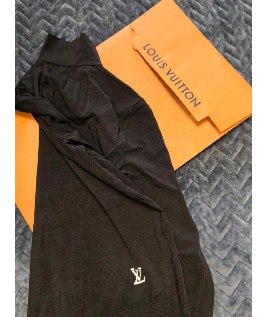 LOUIS VUITTON Черная вискозная водолазка, фото 3