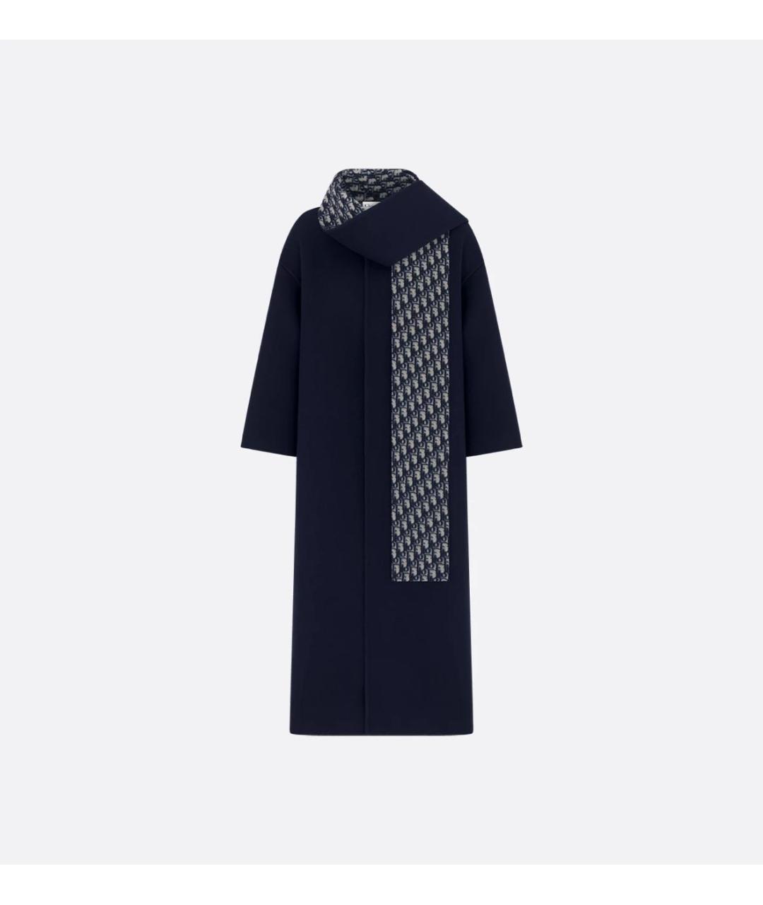 CHRISTIAN DIOR Темно-синее шерстяное пальто, фото 3