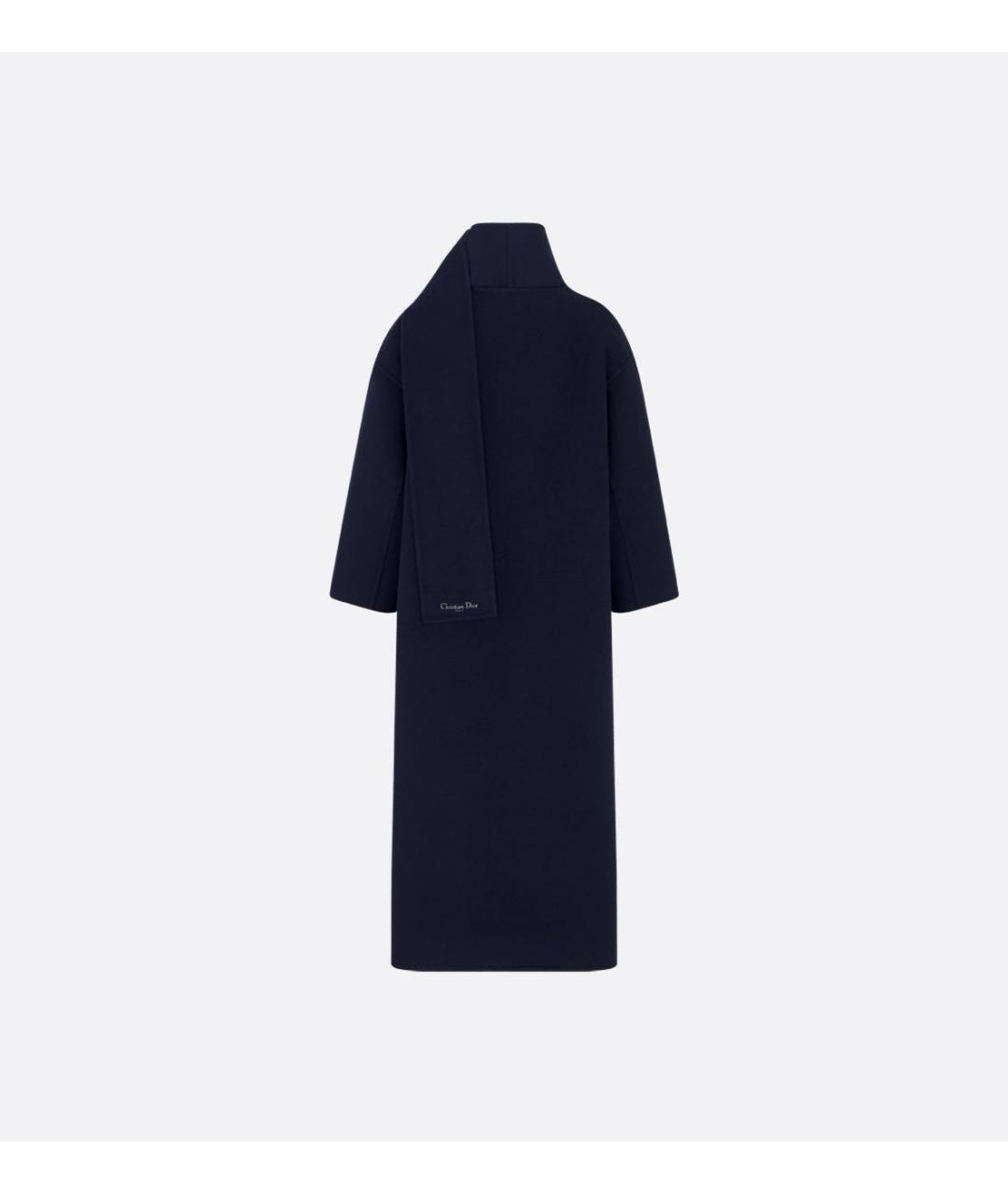 CHRISTIAN DIOR Темно-синее шерстяное пальто, фото 2