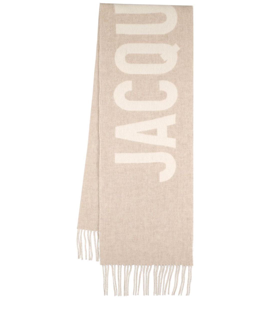 JACQUEMUS Бежевый шерстяной шарф, фото 1