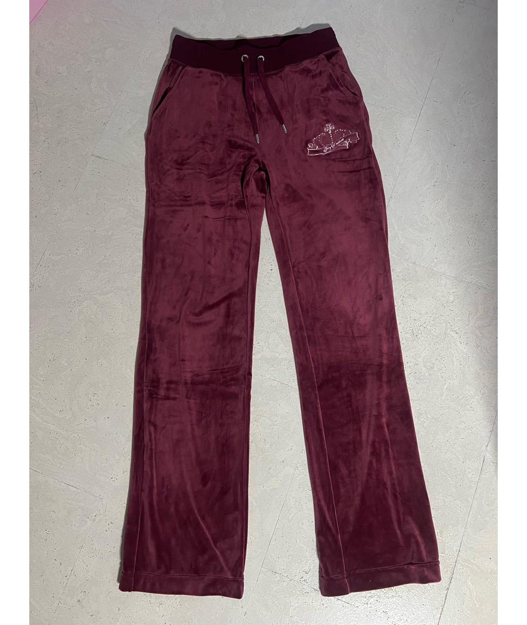 JUICY COUTURE Бордовый велюровый спортивные костюмы, фото 3