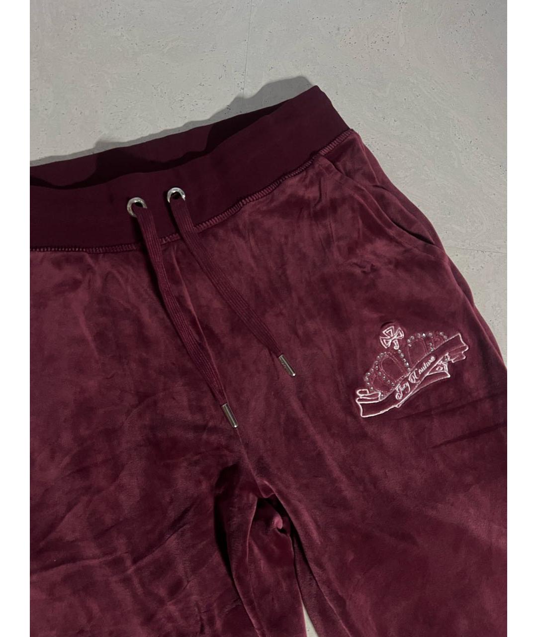 JUICY COUTURE Бордовый велюровый спортивные костюмы, фото 7