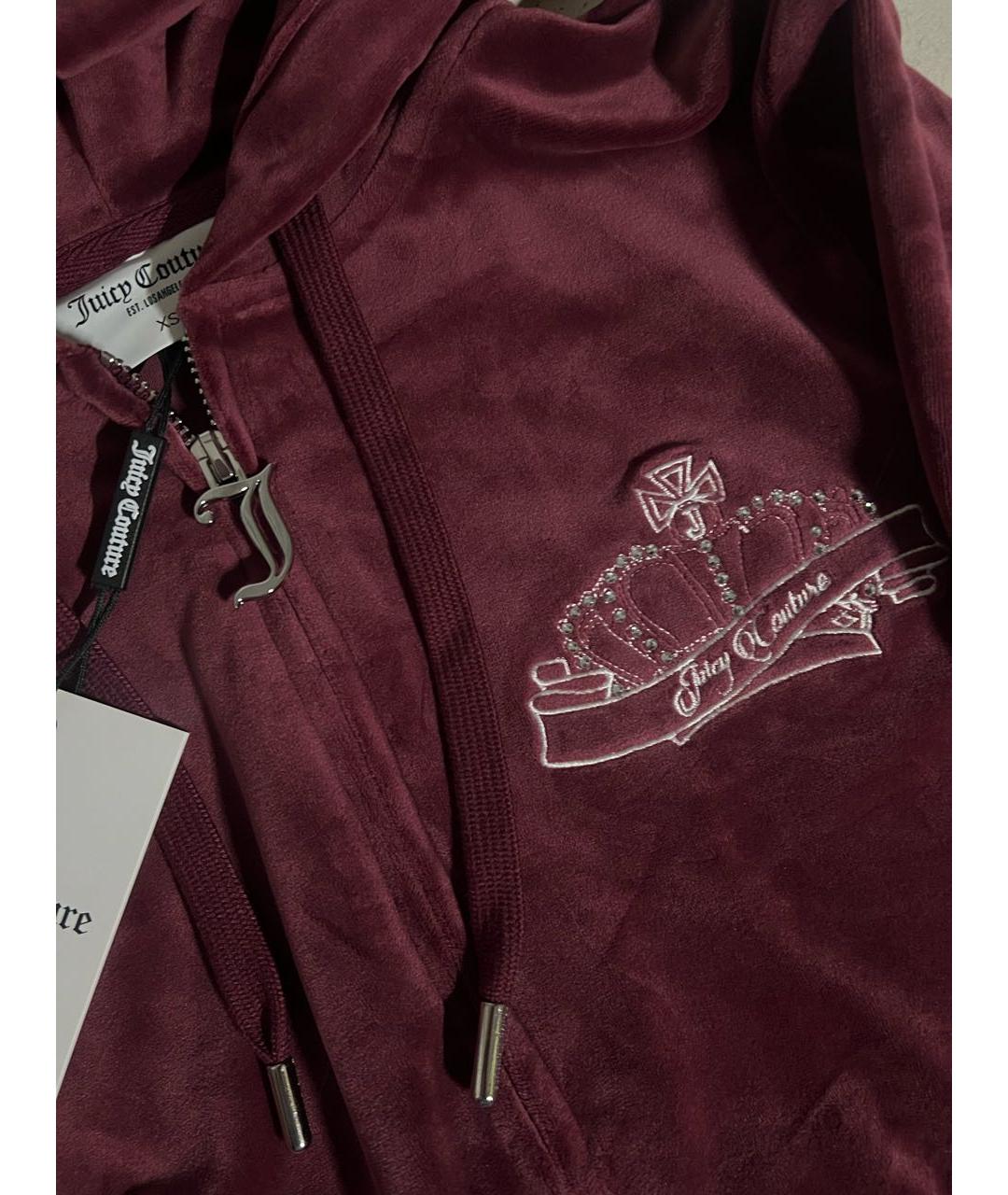JUICY COUTURE Бордовый велюровый спортивные костюмы, фото 4