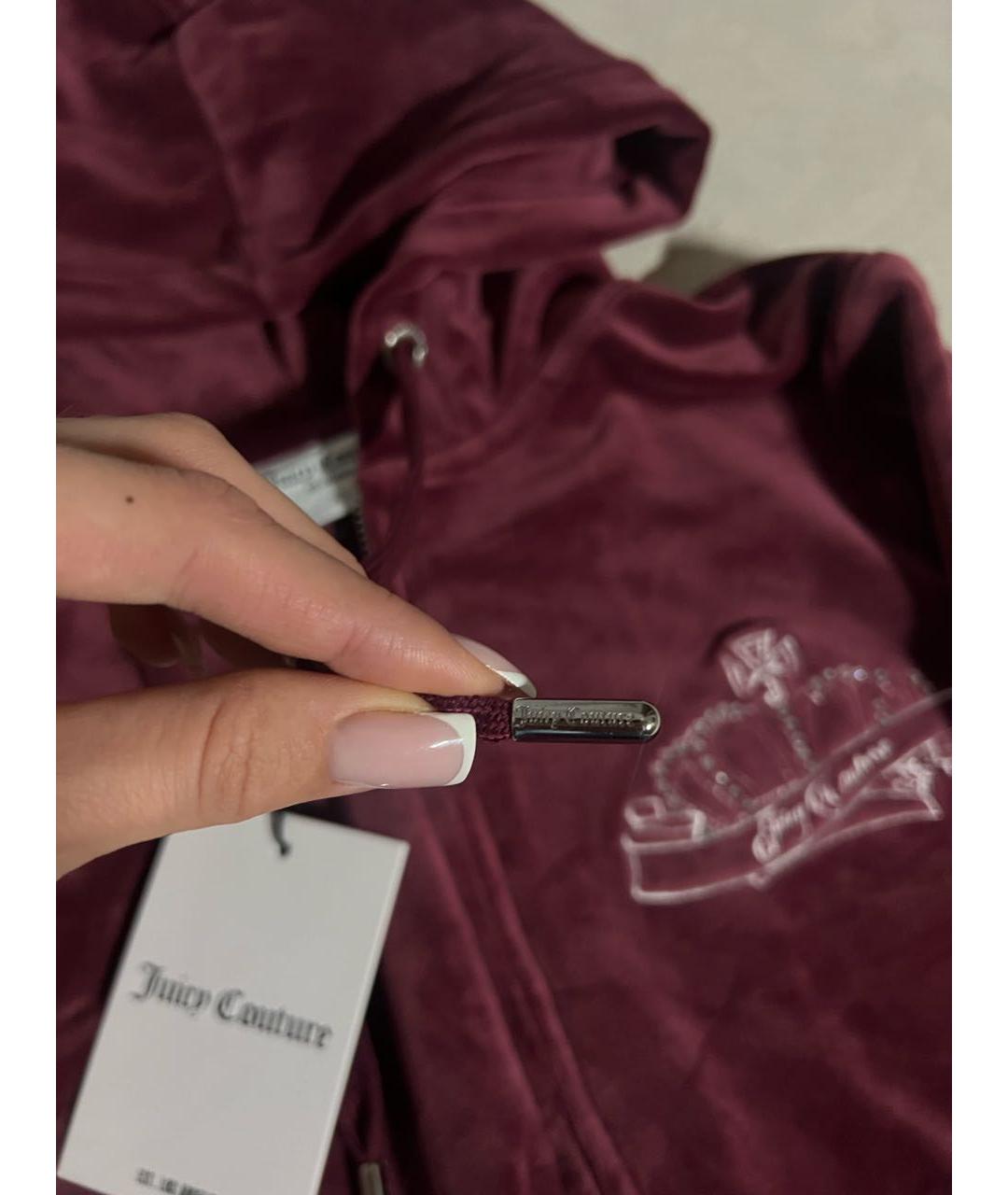 JUICY COUTURE Бордовый велюровый спортивные костюмы, фото 6