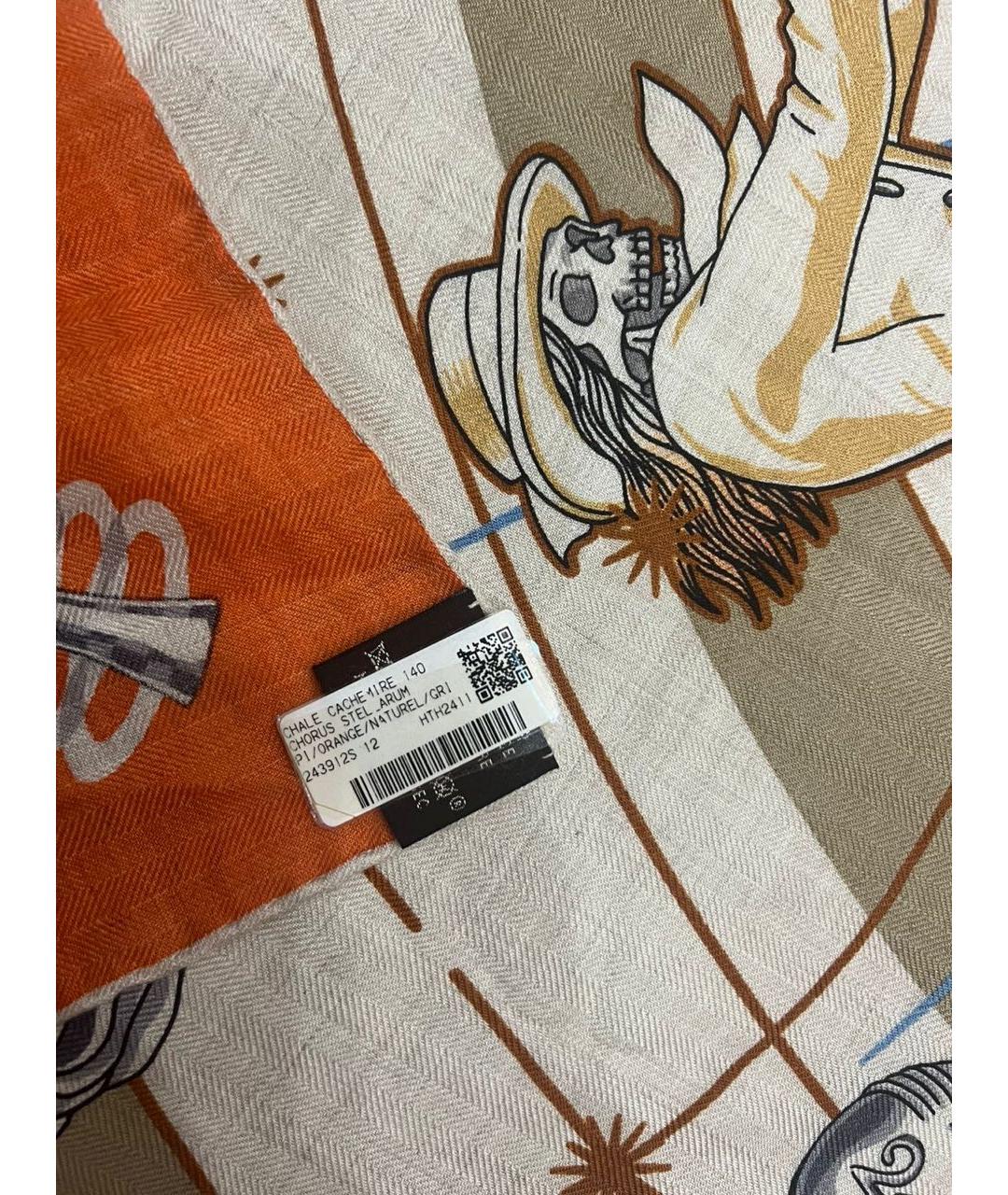 HERMES Мульти кашемировый платок, фото 7