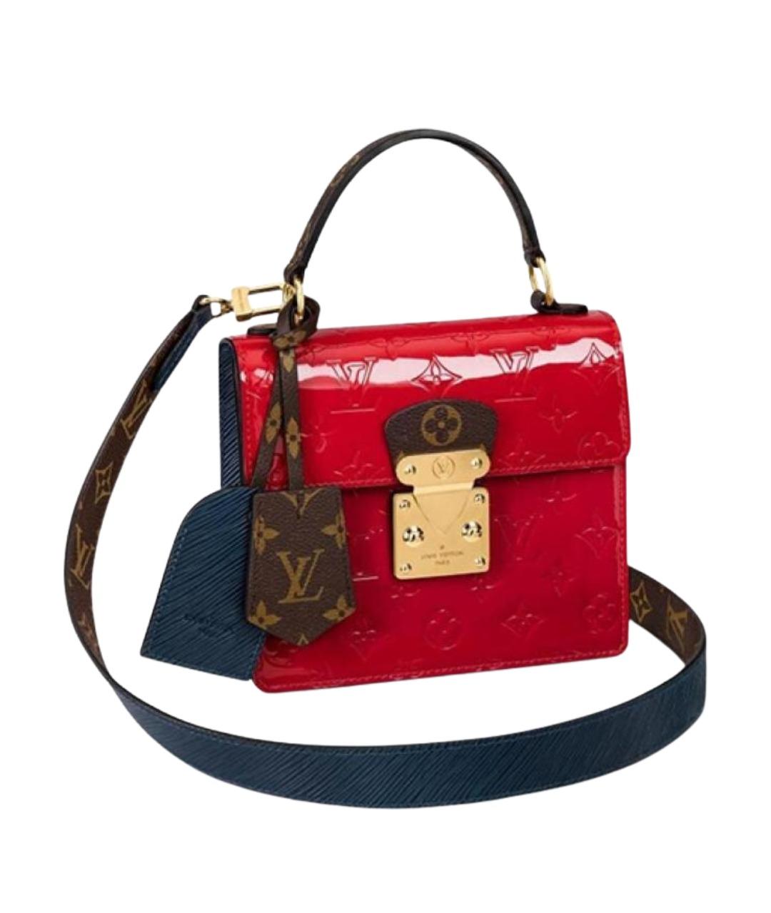 LOUIS VUITTON Красная сумка через плечо из лакированной кожи, фото 1