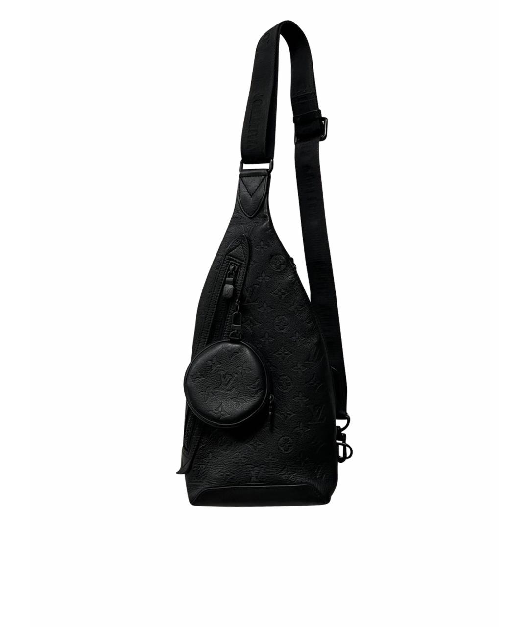 LOUIS VUITTON Черная кожаная сумка на плечо, фото 1