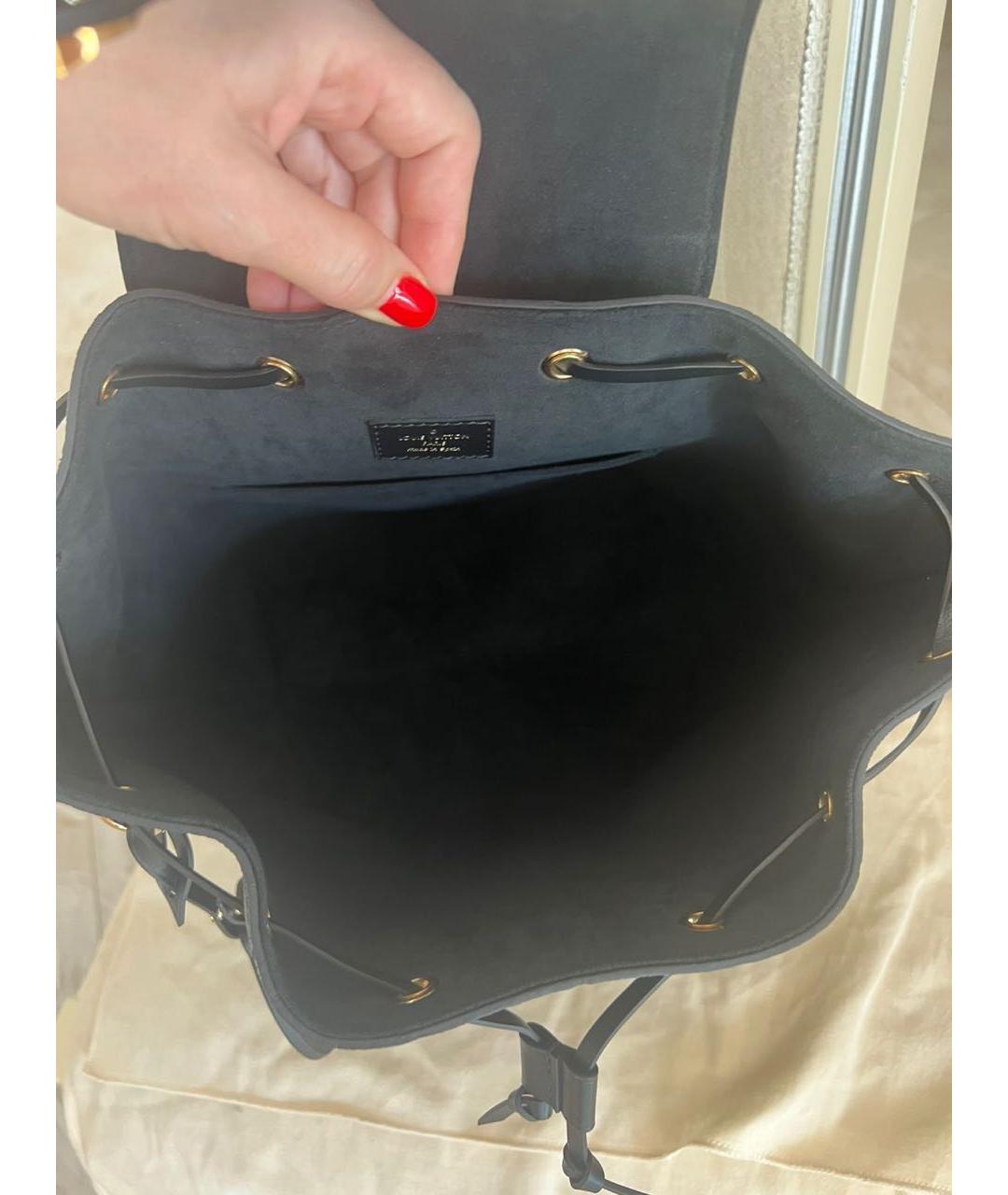 LOUIS VUITTON Черный кожаный рюкзак, фото 8