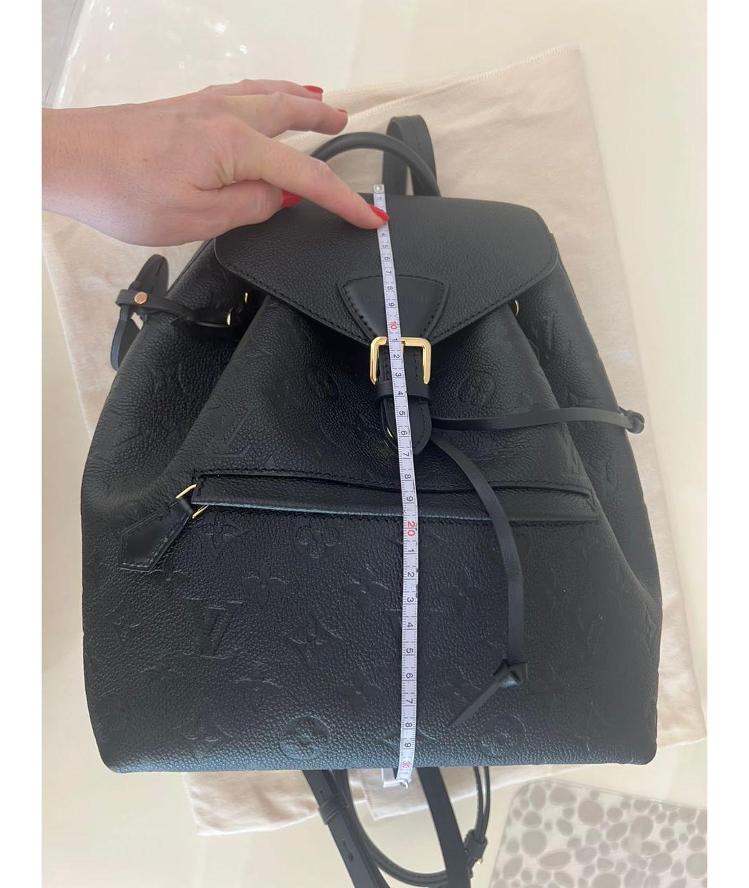 LOUIS VUITTON Черный кожаный рюкзак, фото 6