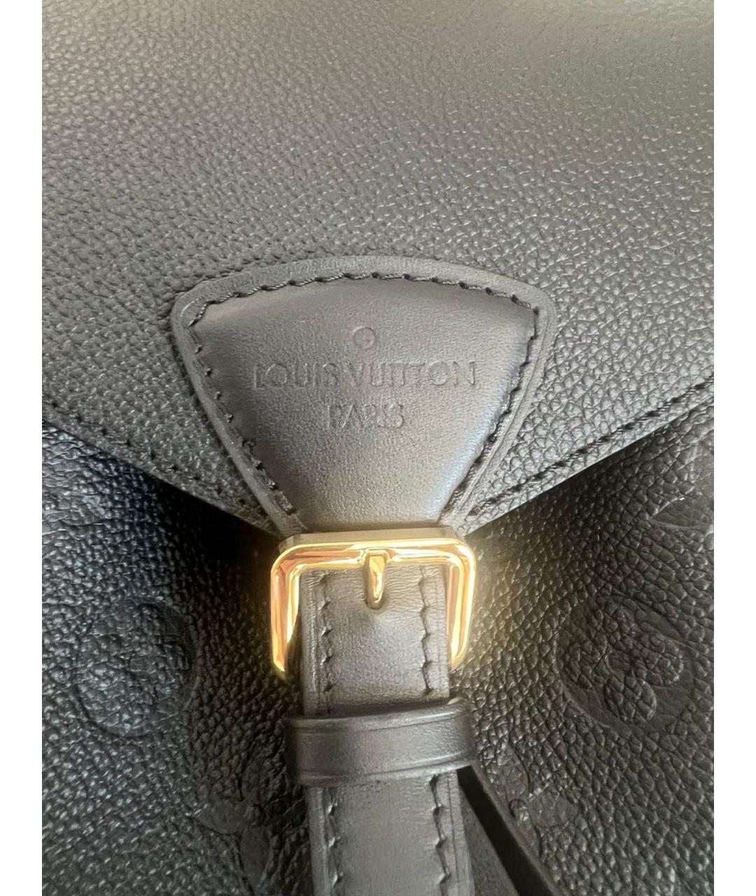 LOUIS VUITTON Черный кожаный рюкзак, фото 5