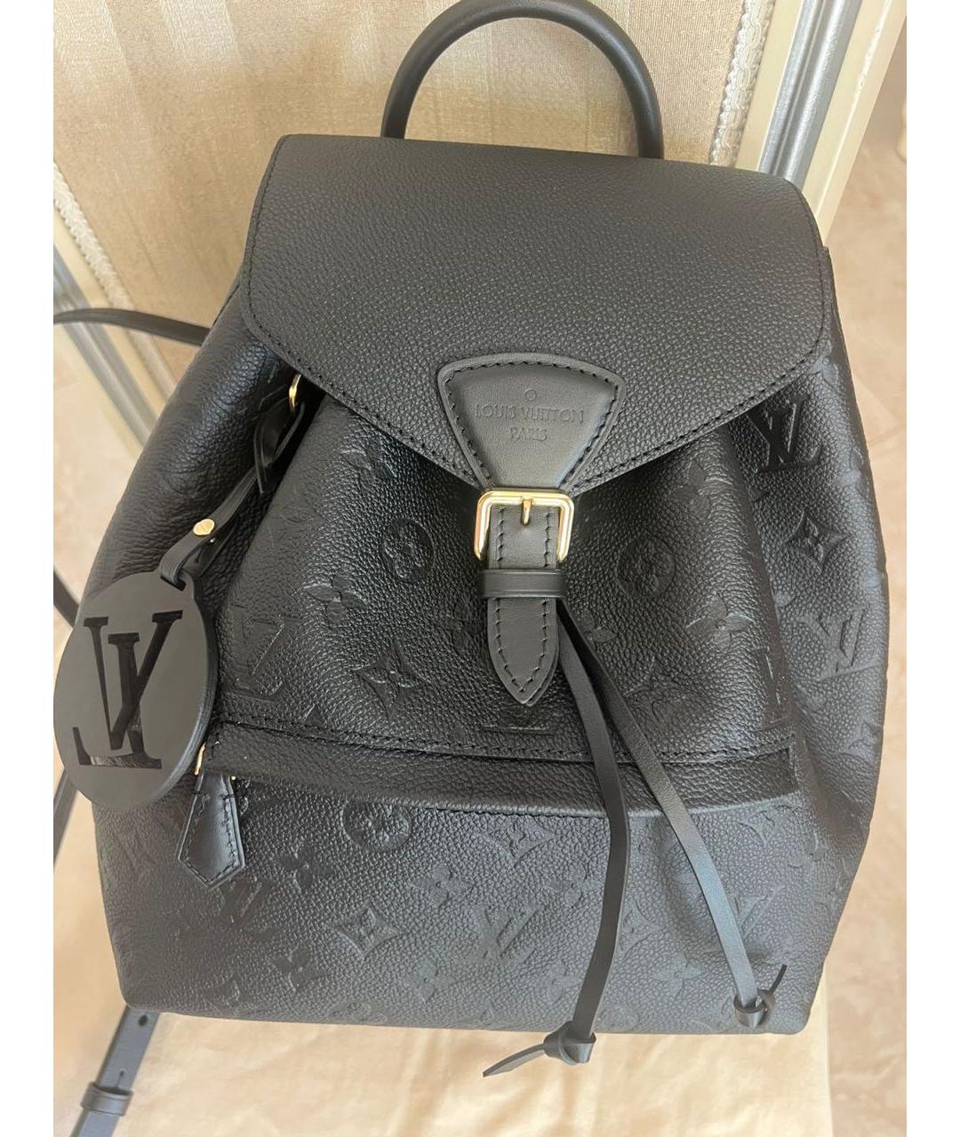 LOUIS VUITTON Черный кожаный рюкзак, фото 2