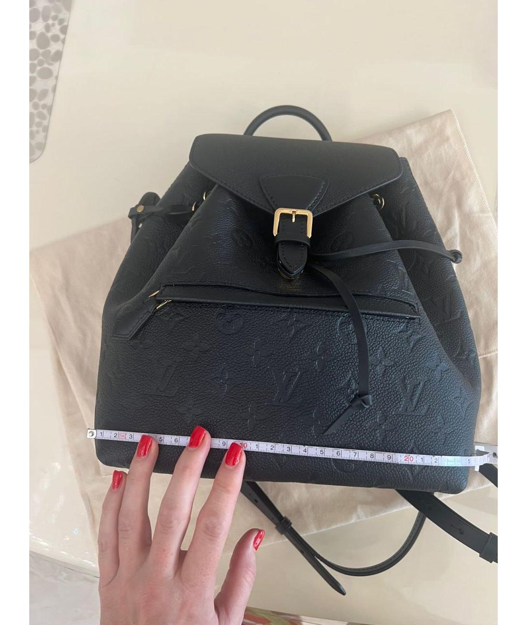 LOUIS VUITTON Черный кожаный рюкзак, фото 7