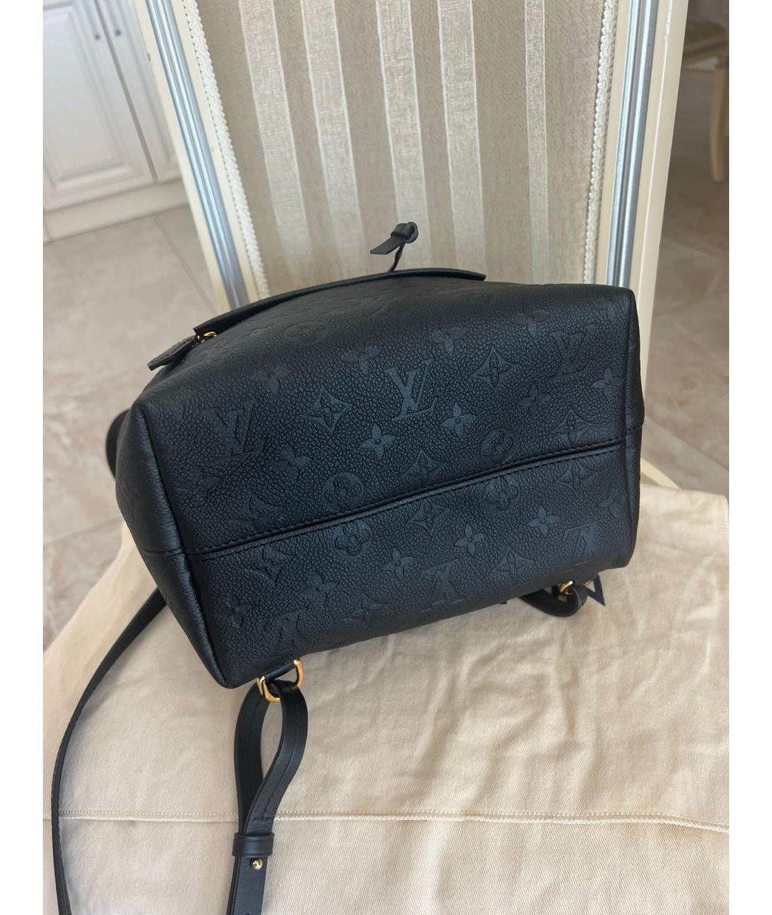 LOUIS VUITTON Черный кожаный рюкзак, фото 4