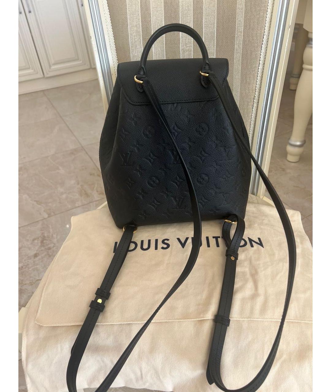 LOUIS VUITTON Черный кожаный рюкзак, фото 3