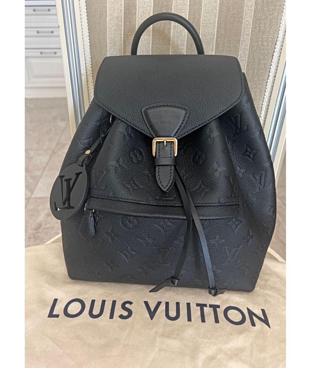 LOUIS VUITTON Черный кожаный рюкзак, фото 9