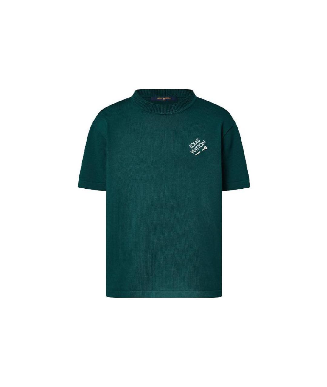 LOUIS VUITTON Зеленая хлопковая футболка, фото 1