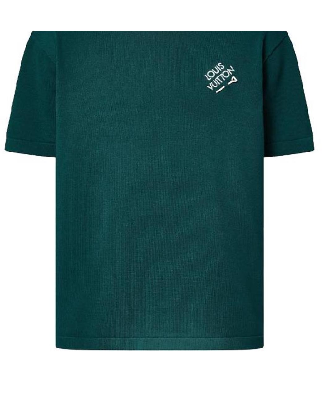 LOUIS VUITTON Зеленая хлопковая футболка, фото 5