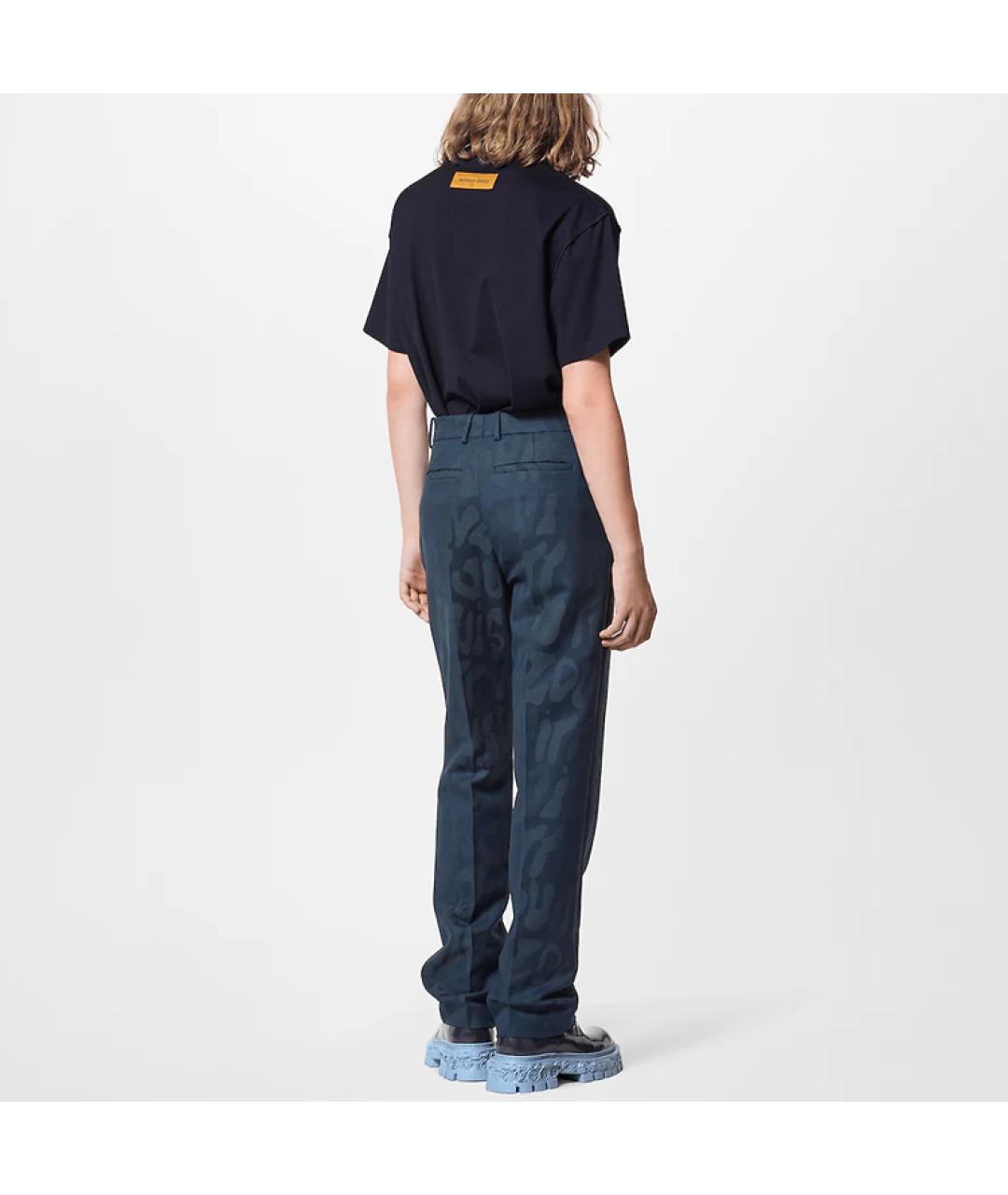 LOUIS VUITTON Синяя хлопковая футболка, фото 4