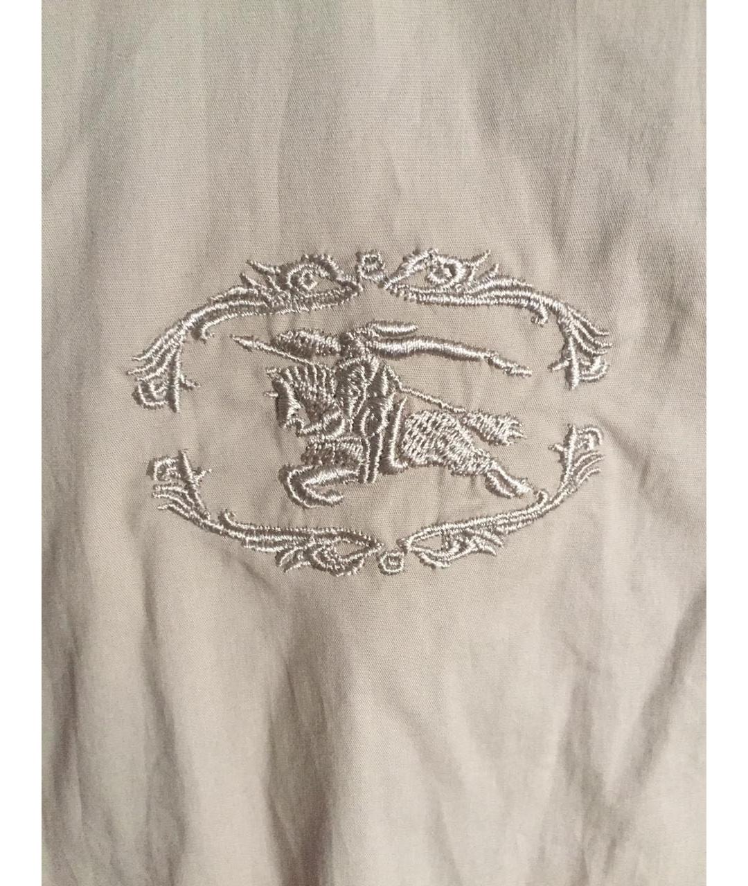 BURBERRY Бежевая хлопковая рубашка, фото 2