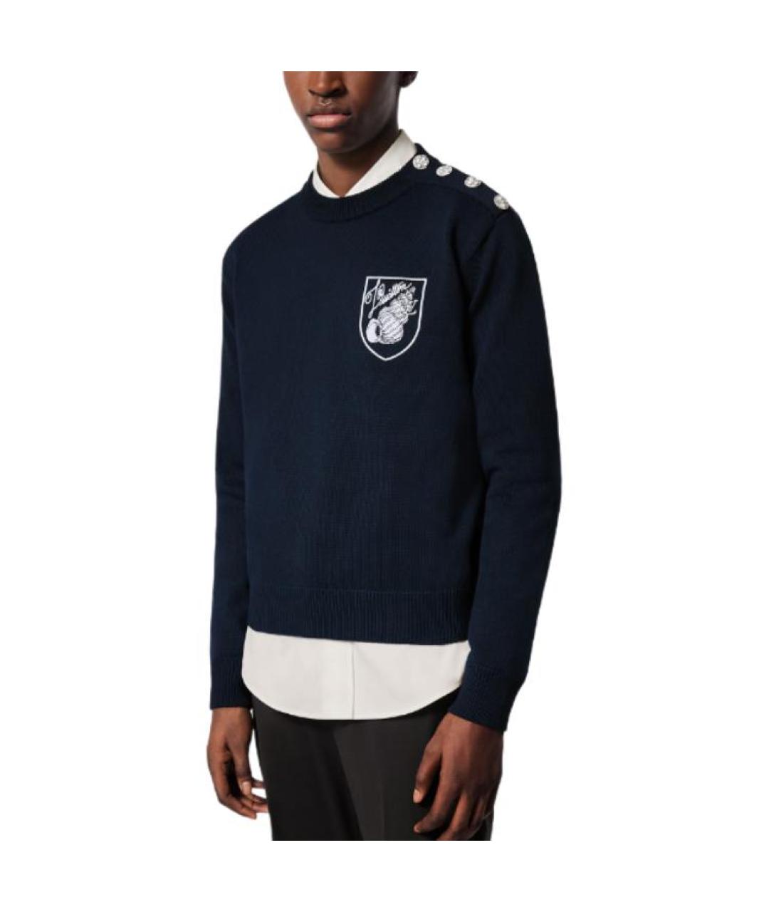 LOUIS VUITTON Темно-синий хлопковый джемпер / свитер, фото 5