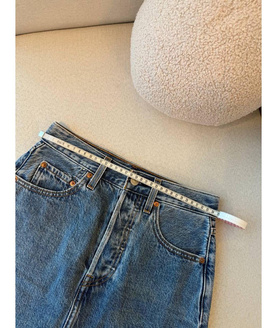 LEVI'S Синяя деним юбка мини, фото 5