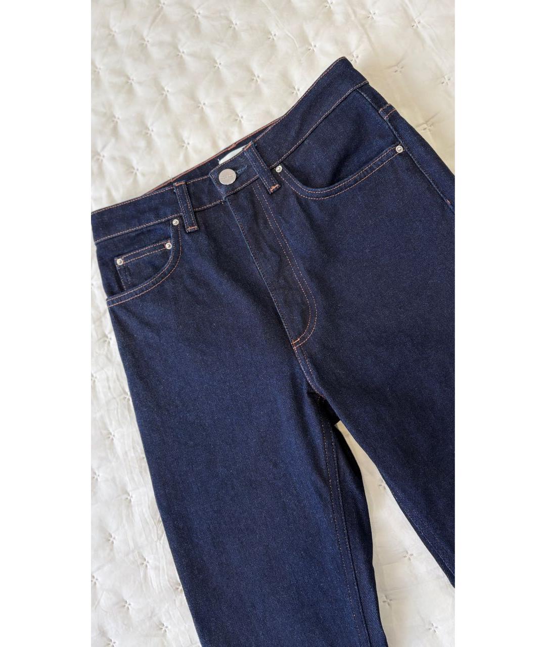 TOTEME Темно-синие хлопковые прямые джинсы, фото 2