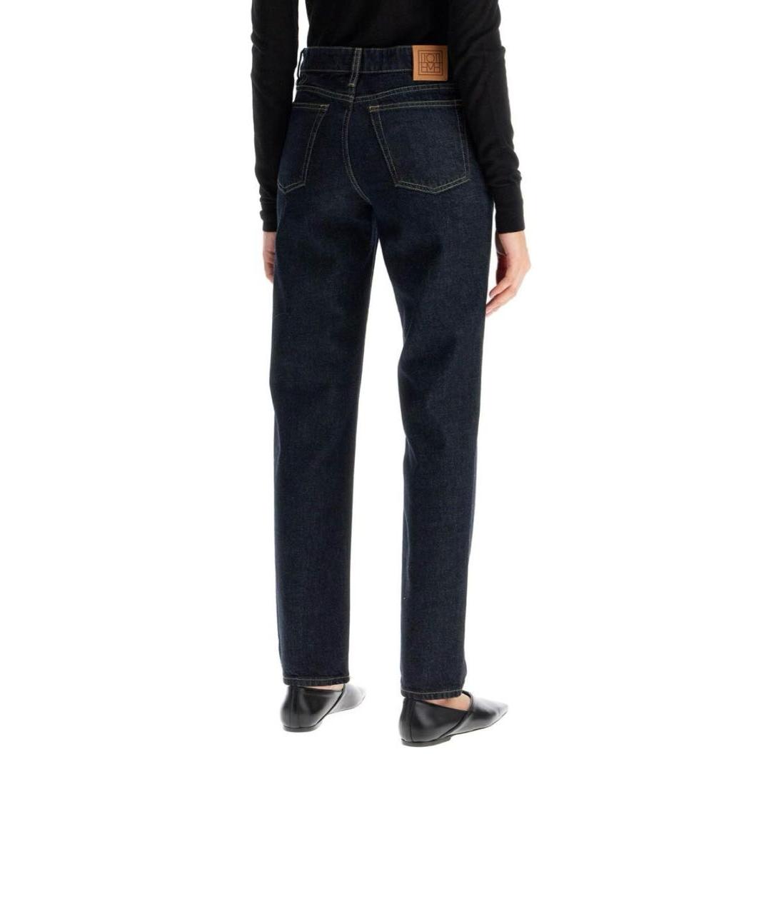 TOTEME Темно-синие хлопковые прямые джинсы, фото 5