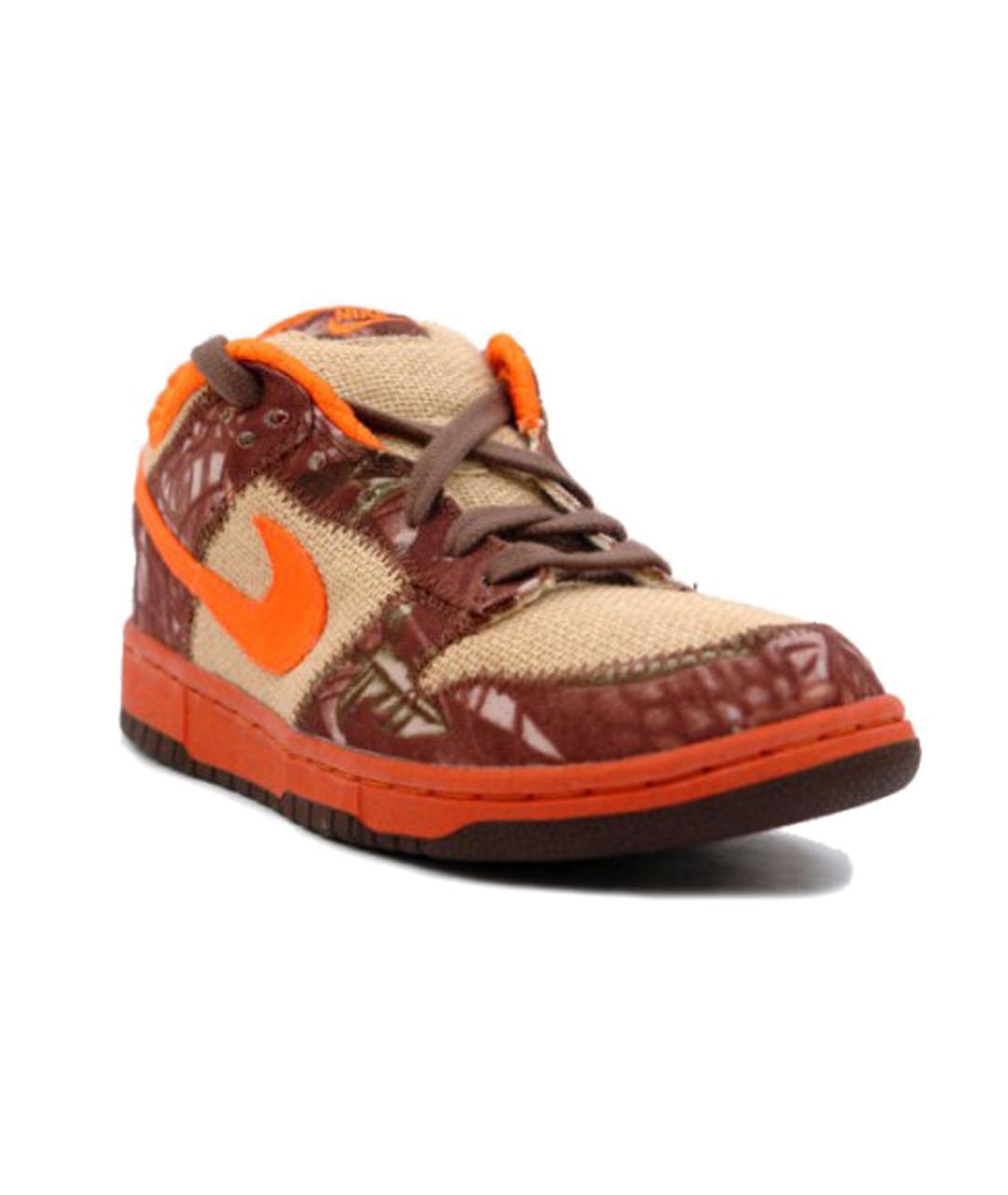 NIKE Оранжевое замшевые высокие кроссовки / кеды, фото 3