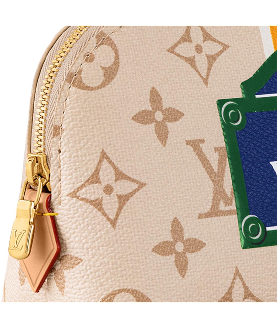 LOUIS VUITTON Бежевая барсетка, фото 5