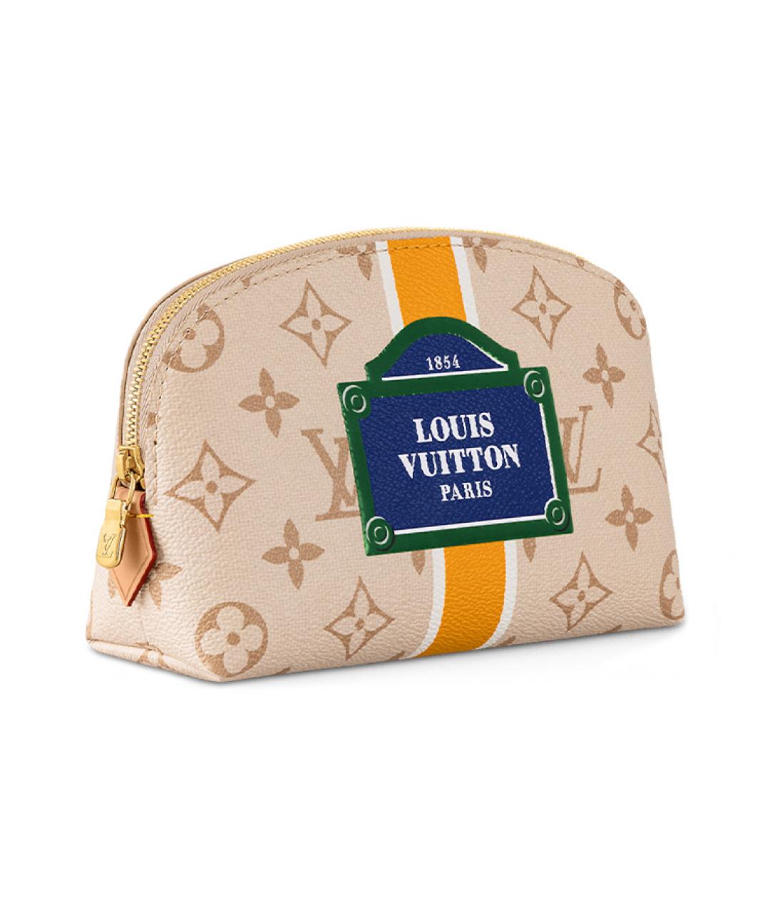 LOUIS VUITTON Бежевая барсетка, фото 2