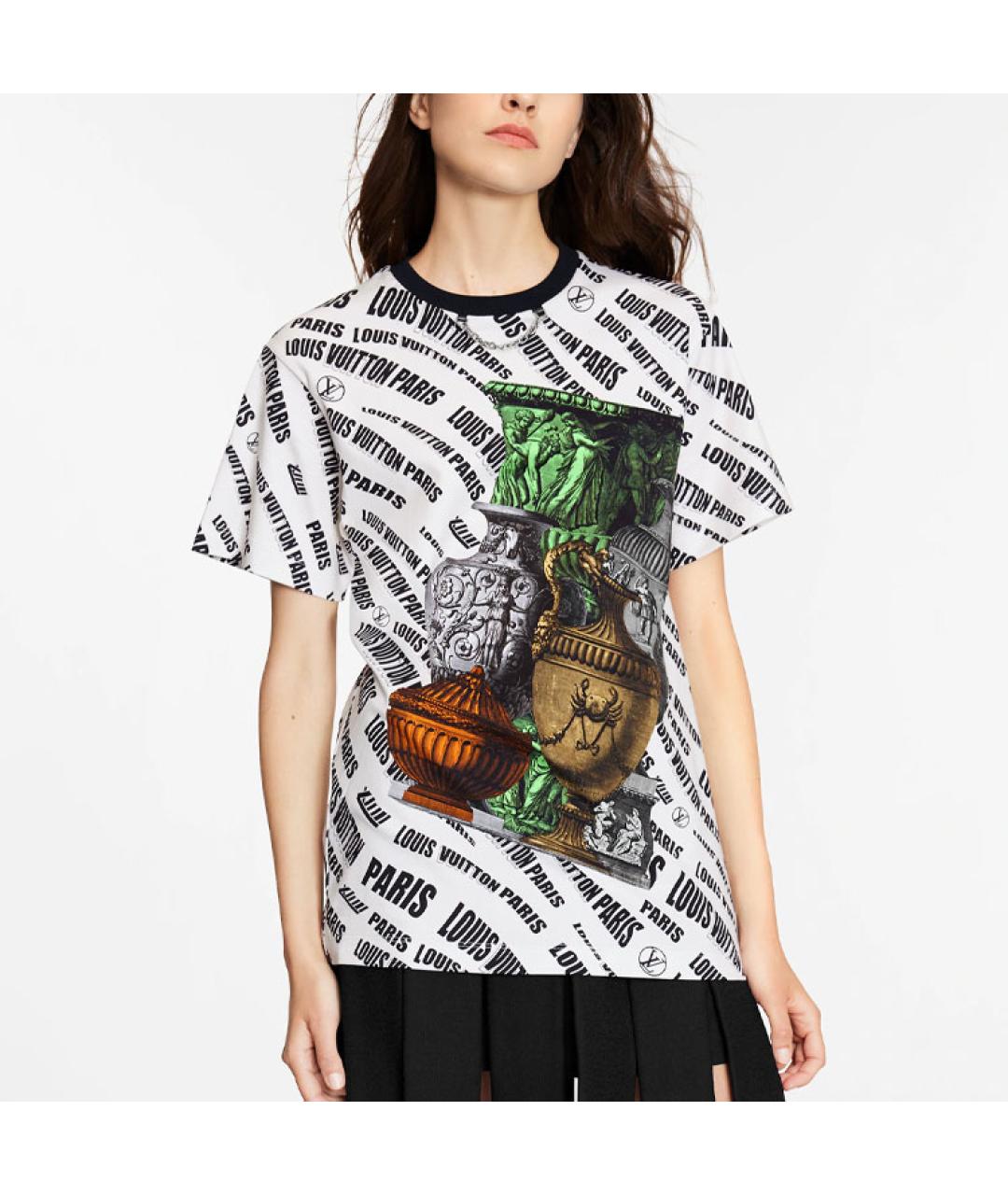 LOUIS VUITTON Мульти хлопковая футболка, фото 3