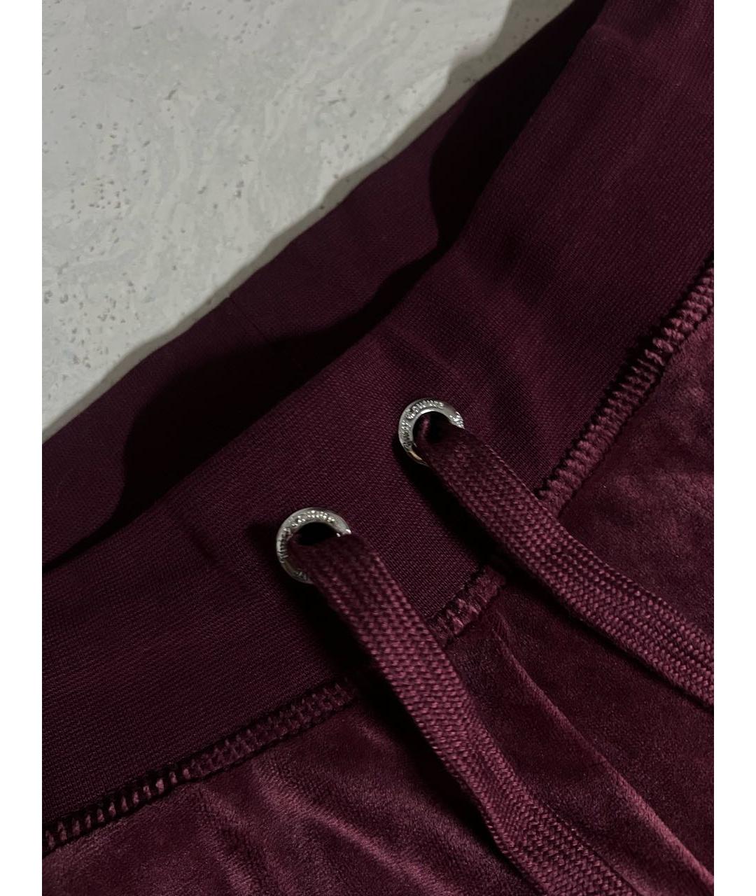 JUICY COUTURE Бордовый велюровый спортивные костюмы, фото 7