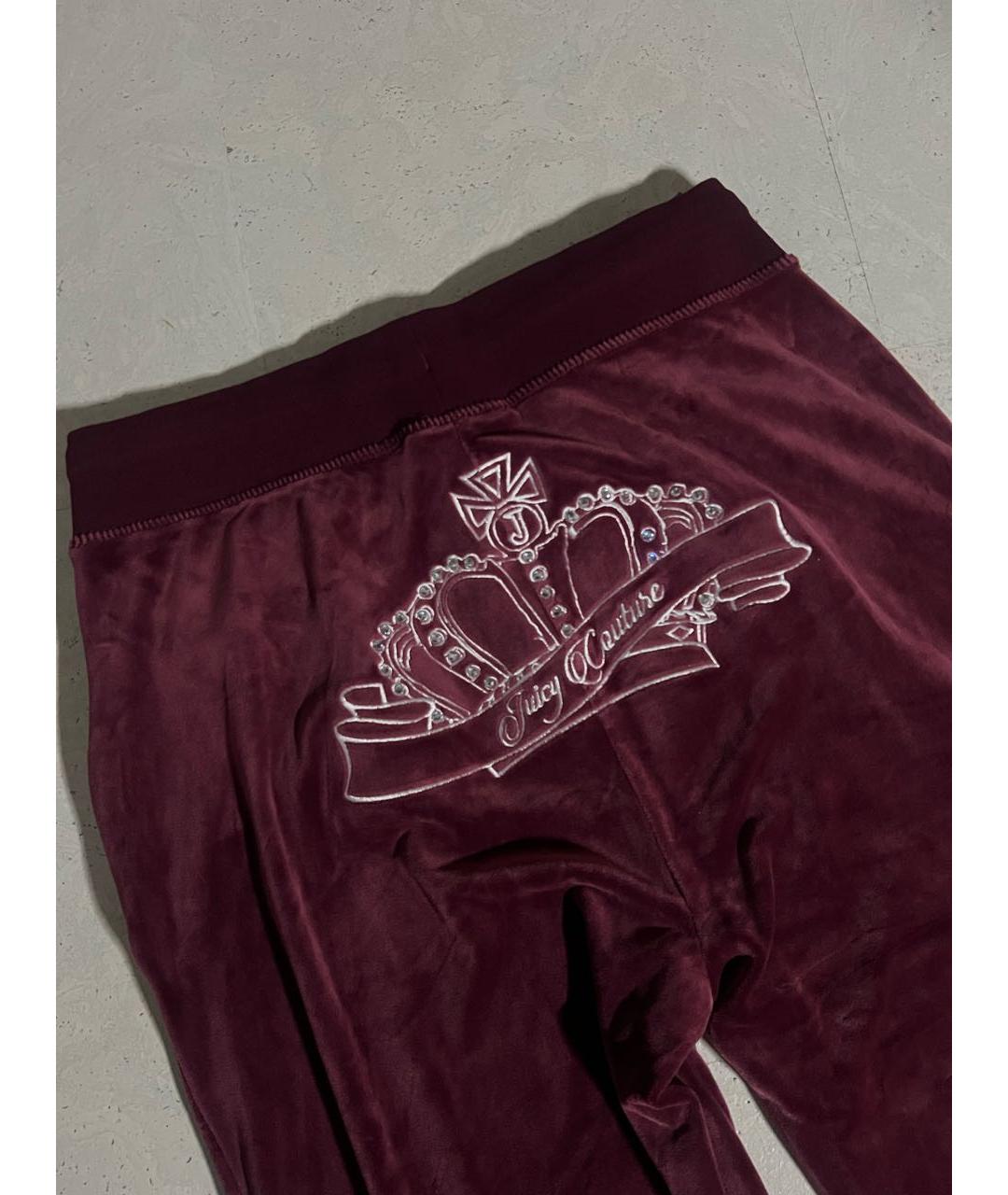 JUICY COUTURE Бордовый велюровый спортивные костюмы, фото 6