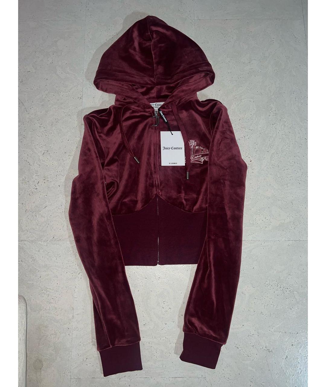 JUICY COUTURE Бордовый велюровый спортивные костюмы, фото 4