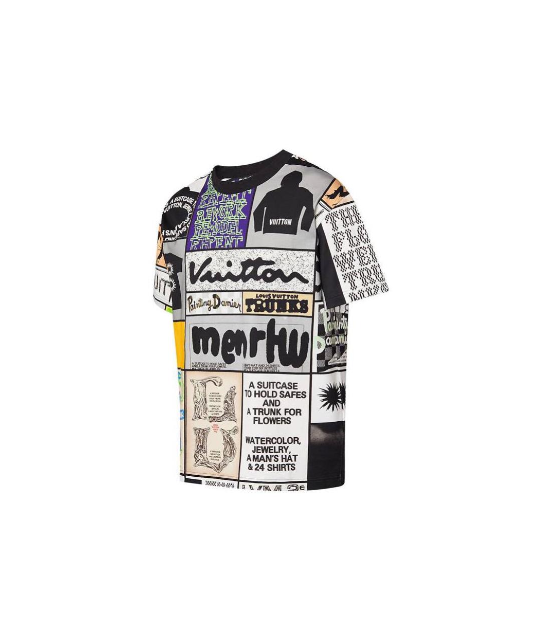 LOUIS VUITTON Мульти хлопковая футболка, фото 3