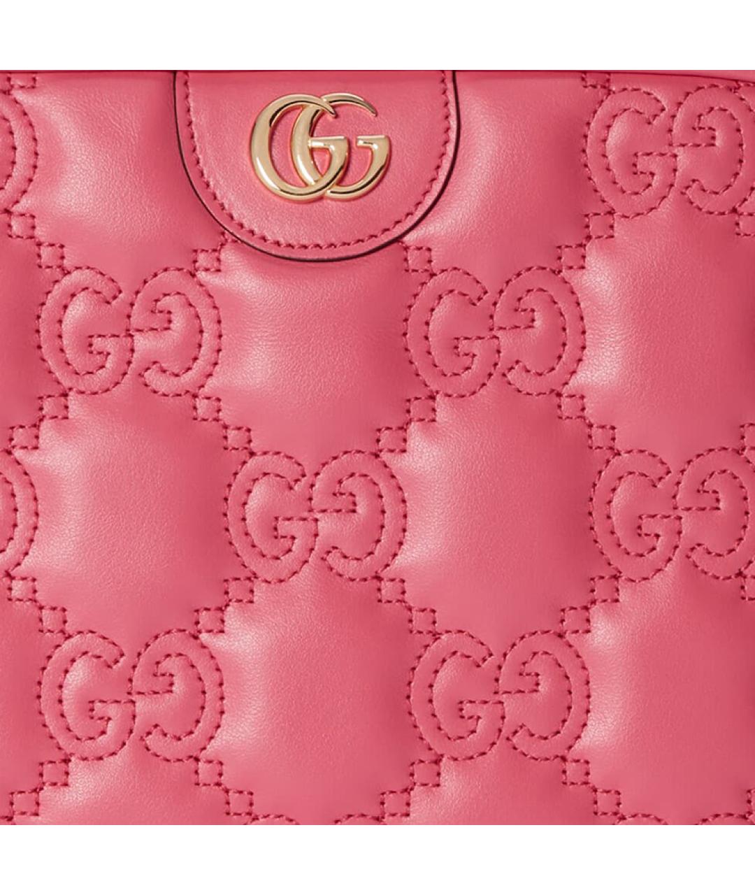 GUCCI Розовая кожаная сумка через плечо, фото 9