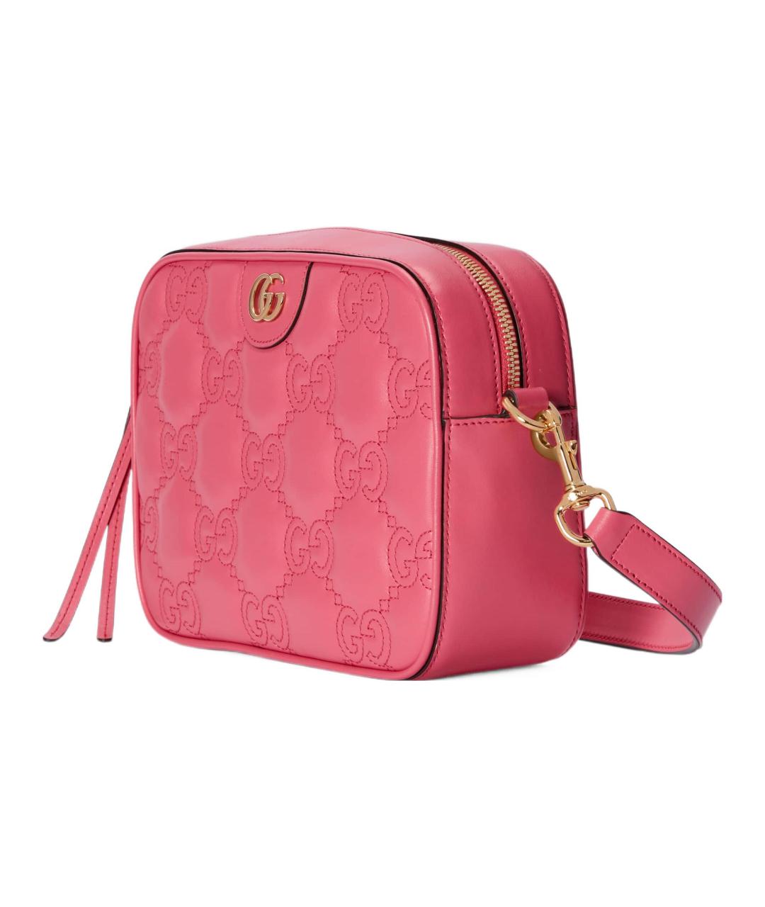 GUCCI Розовая кожаная сумка через плечо, фото 2