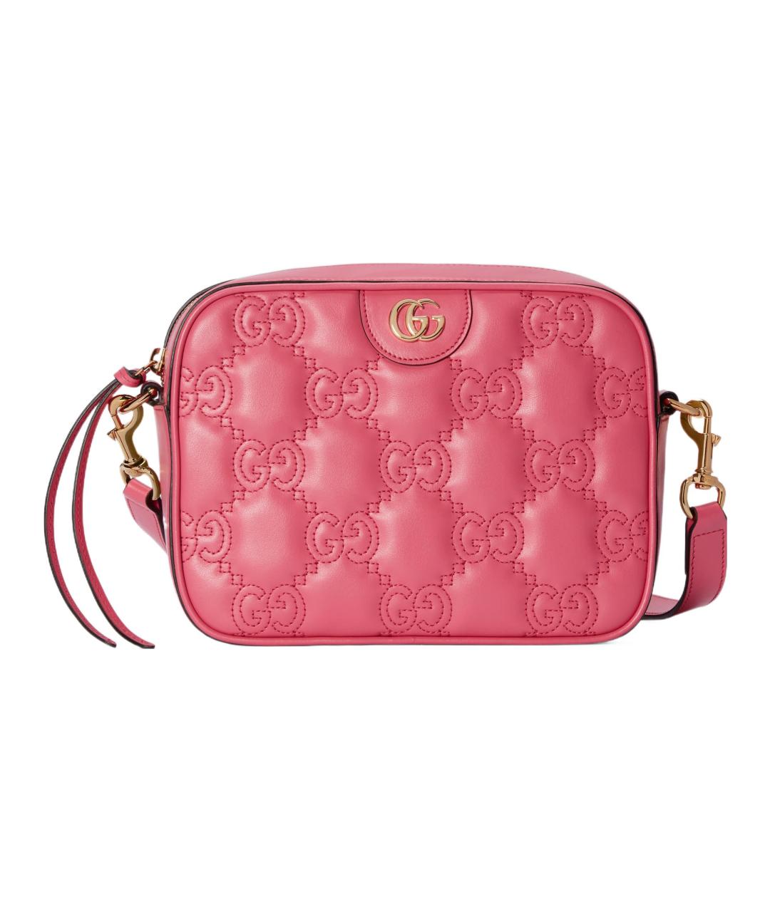 GUCCI Розовая кожаная сумка через плечо, фото 10