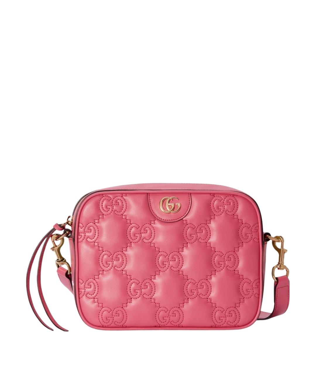 GUCCI Розовая кожаная сумка через плечо, фото 1