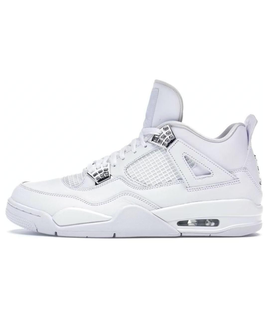 JORDAN Белые кожаные высокие кроссовки / кеды, фото 5