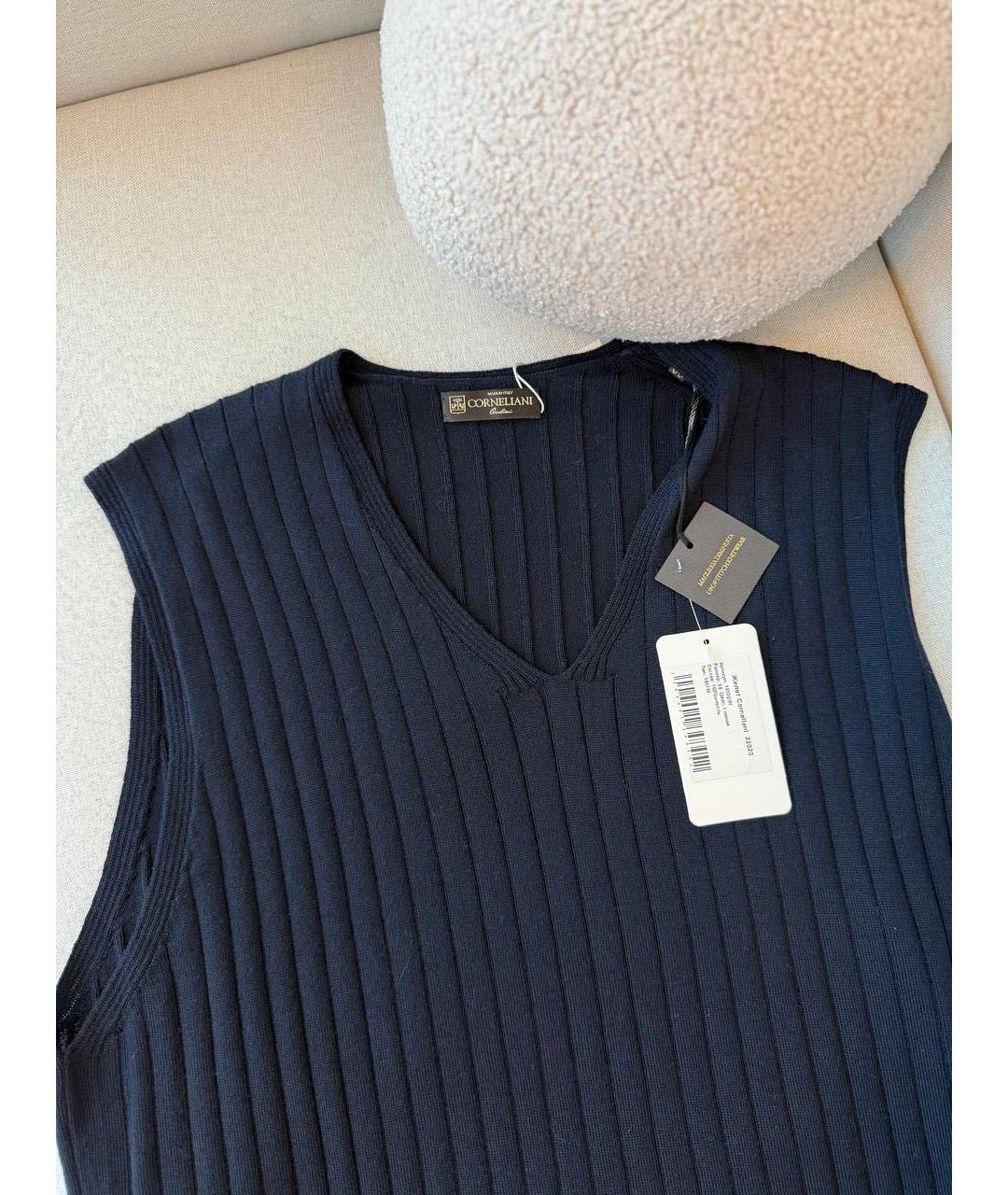 CORNELIANI Синий шерстяной жилет, фото 3