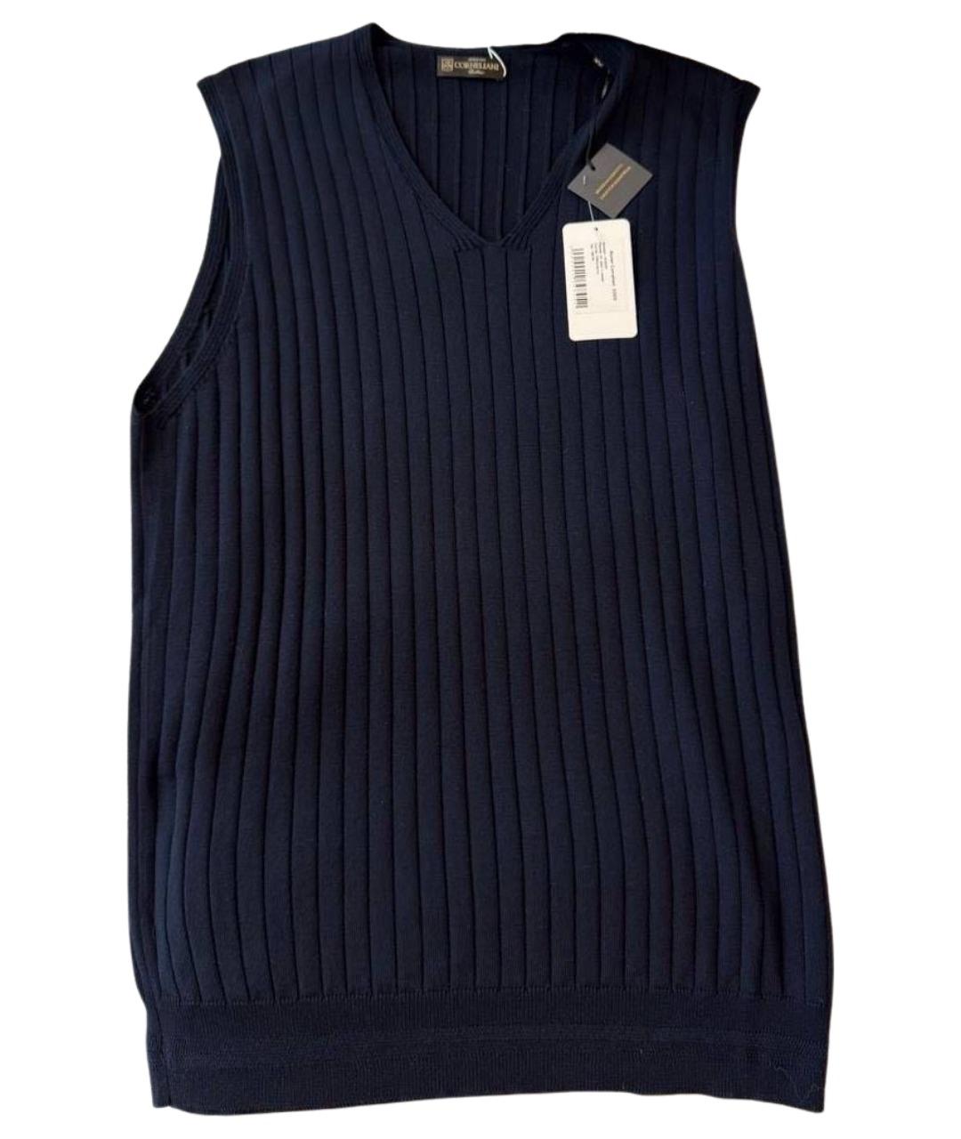 CORNELIANI Синий шерстяной жилет, фото 1