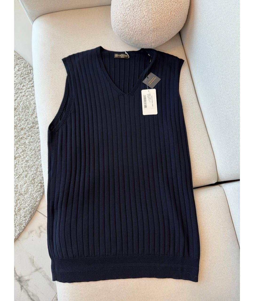 CORNELIANI Синий шерстяной жилет, фото 8