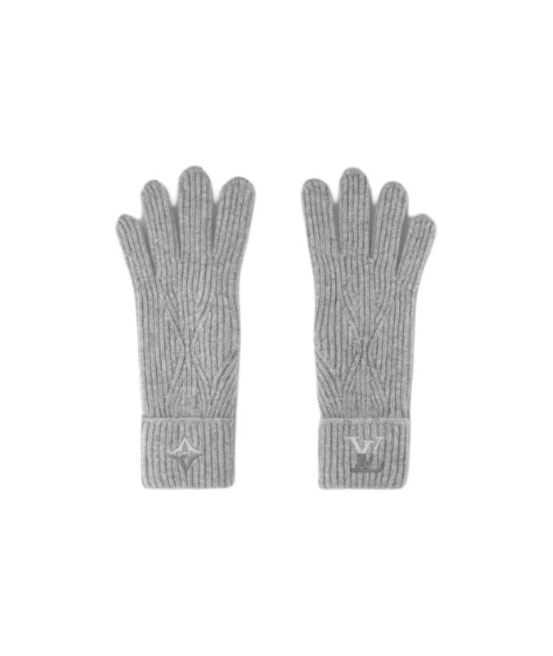 LOUIS VUITTON Серые перчатки, фото 2