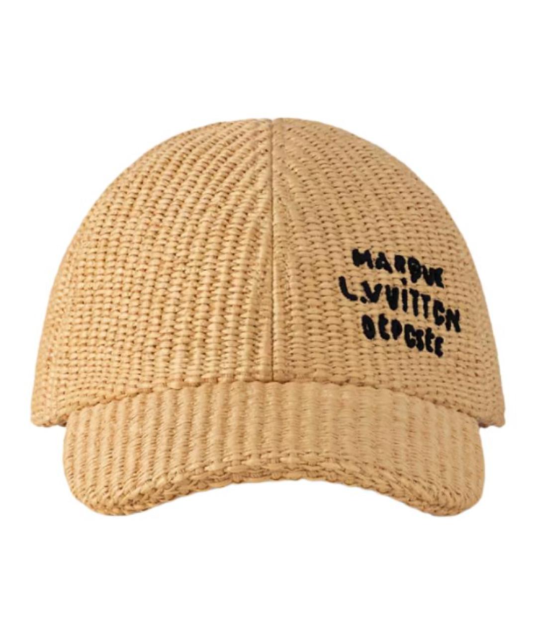 LOUIS VUITTON Бежевая хлопковая кепка, фото 2