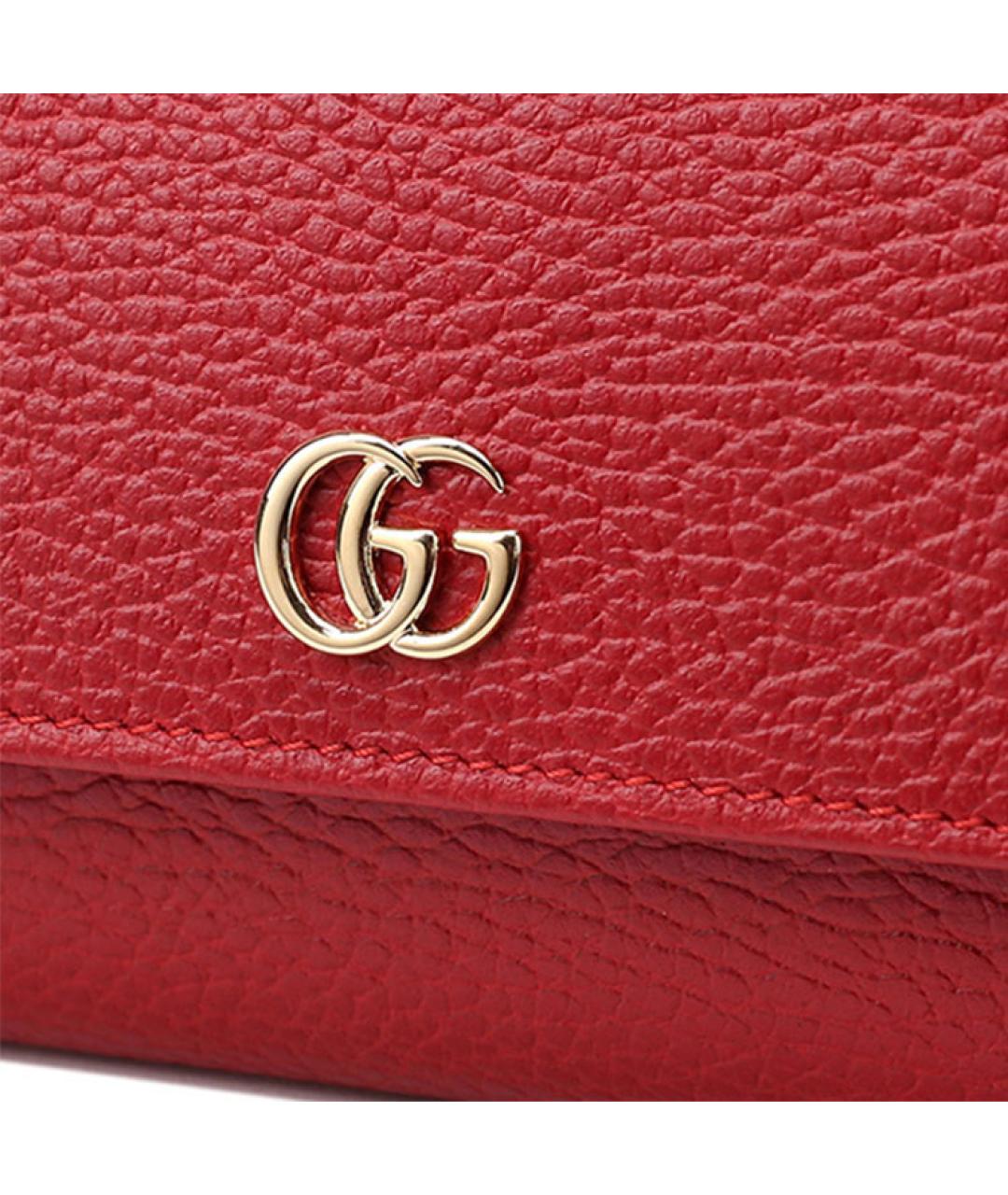 GUCCI Красный кожаный кошелек, фото 5