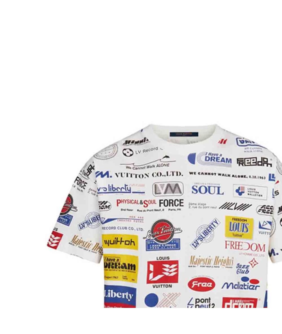 LOUIS VUITTON Мульти хлопковая футболка, фото 5