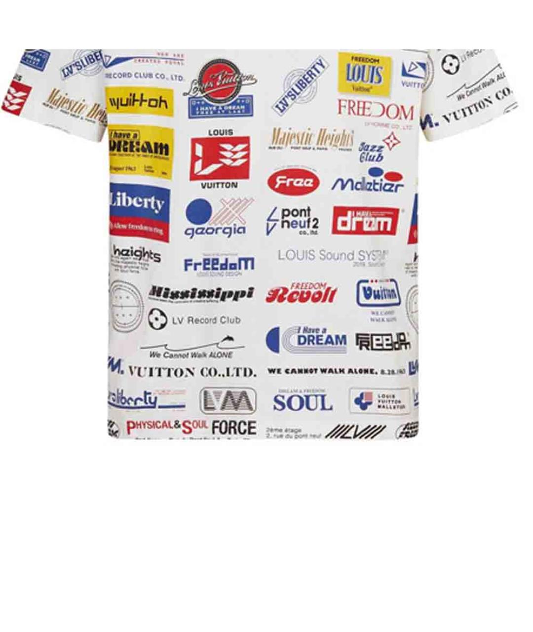 LOUIS VUITTON Мульти хлопковая футболка, фото 6