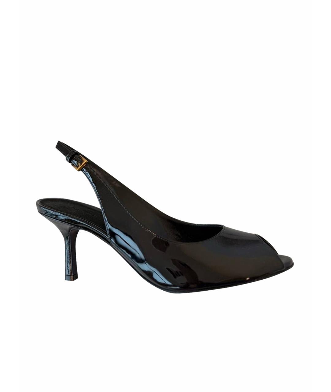 TOM FORD Черные кожаные босоножки, фото 1