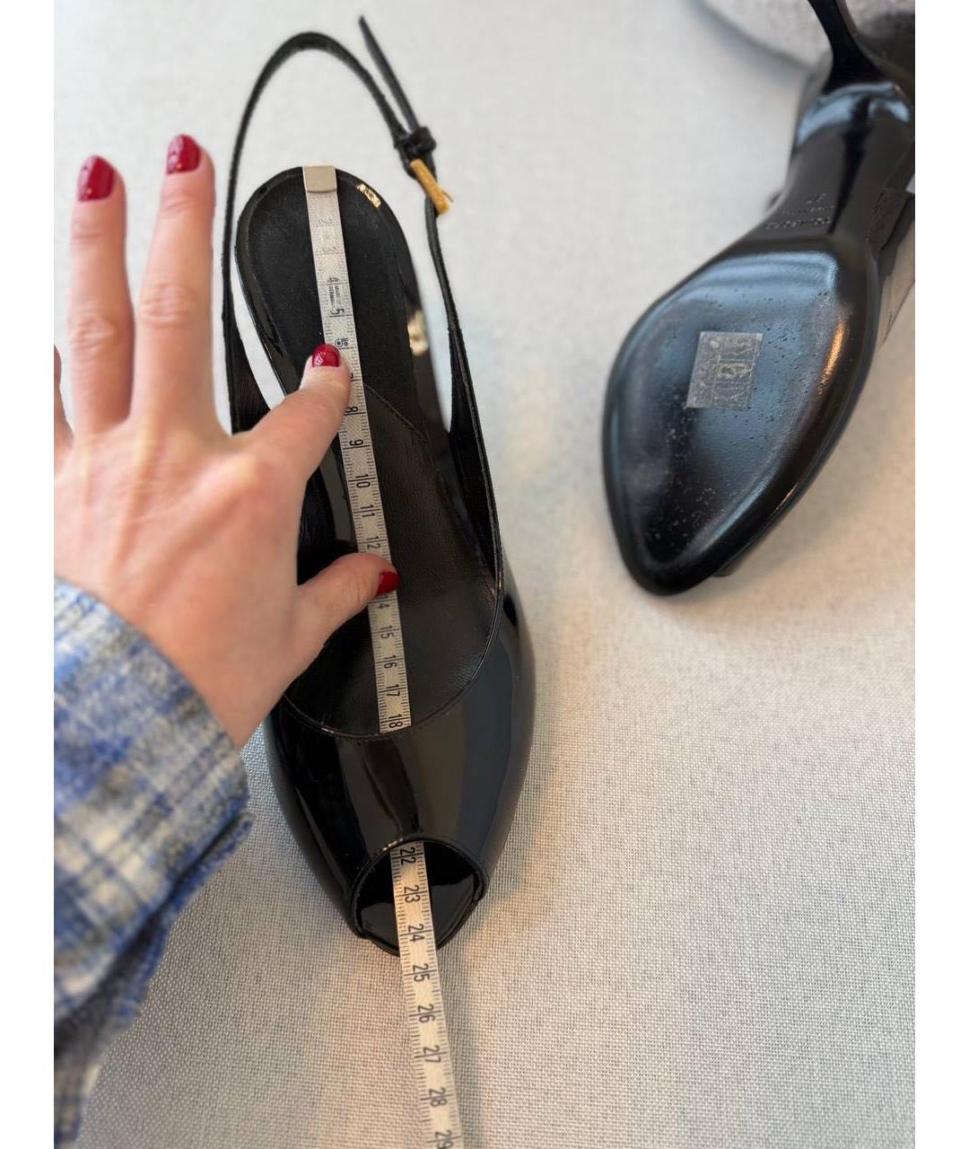 TOM FORD Черные кожаные босоножки, фото 4